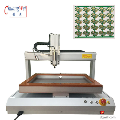 Máy định tuyến PCB đơn bàn làm việc với tốc độ định vị 500mm / s và độ cứng cao