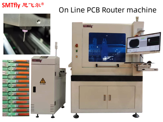 Máy định tuyến PCB trực tuyến cho bảng mạch dày 0,5mm với thay đổi công cụ tự động