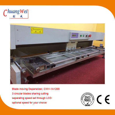 Màn hình LCD Máy cắt kính tự động 3 lưỡi tròn, Bộ phân tách PCB